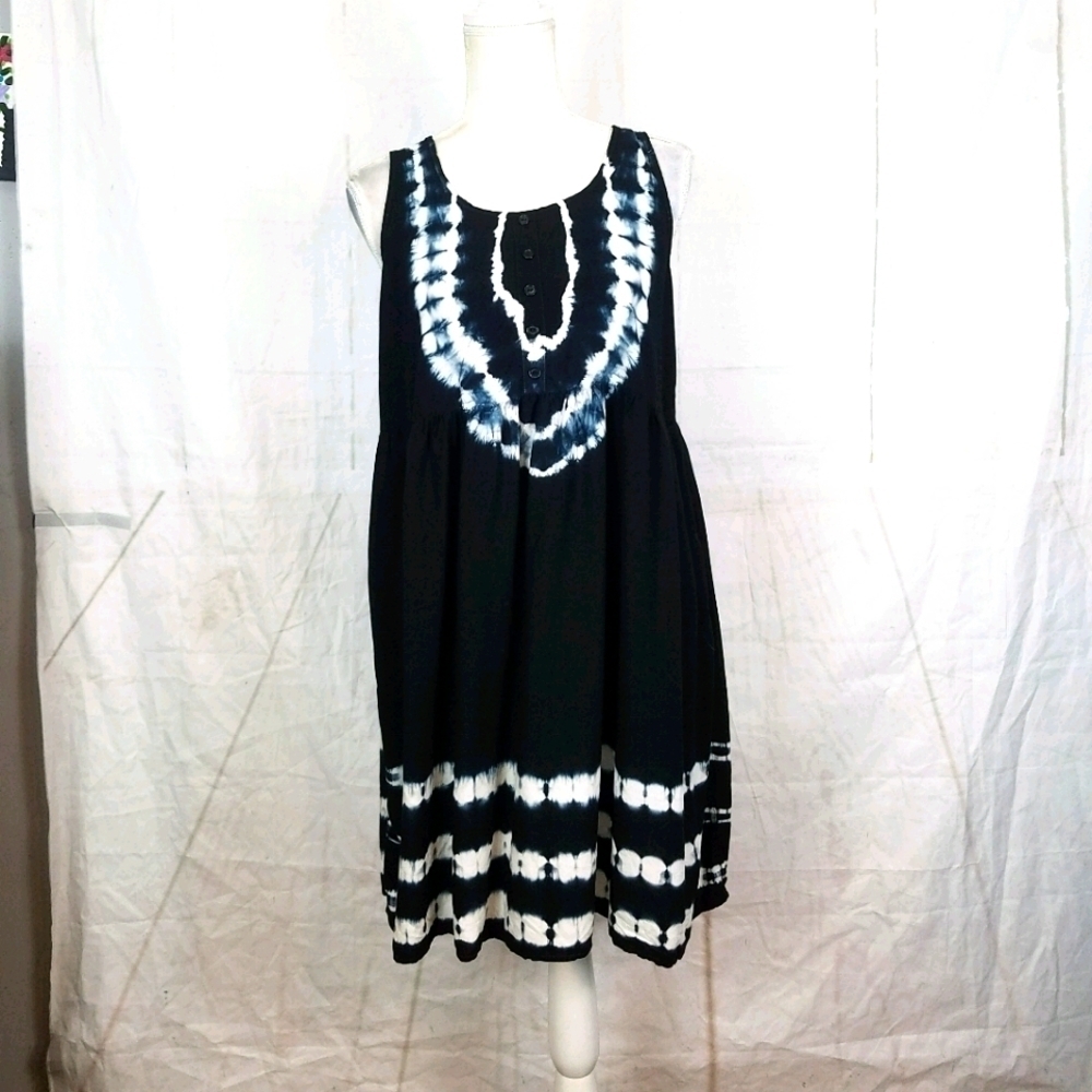 She + sky tie dye babydoll dress